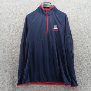 Arizona Wildcats Shirt Mens Medium Blue 1/2 Zip Pullover Lightweight Performance